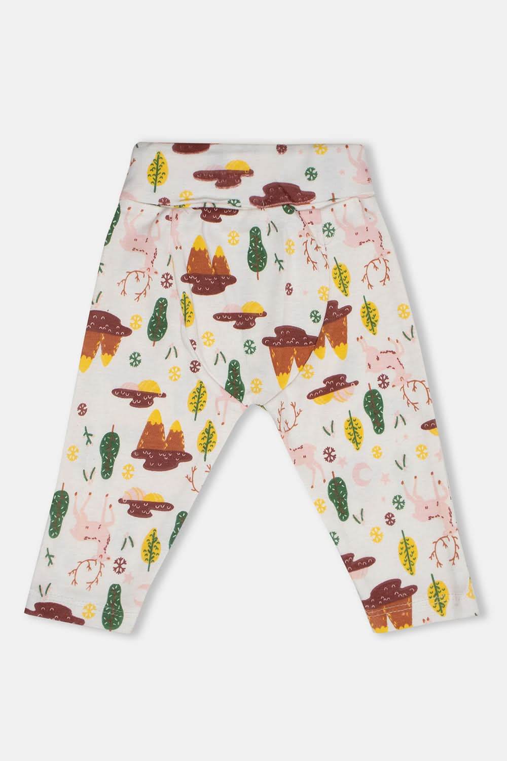 Oh Baby Cotton Interlock Knit Animal Print Pant Pack Of - 2 - Pink & Assorted - Tr01 - Naidu Hall Family Store