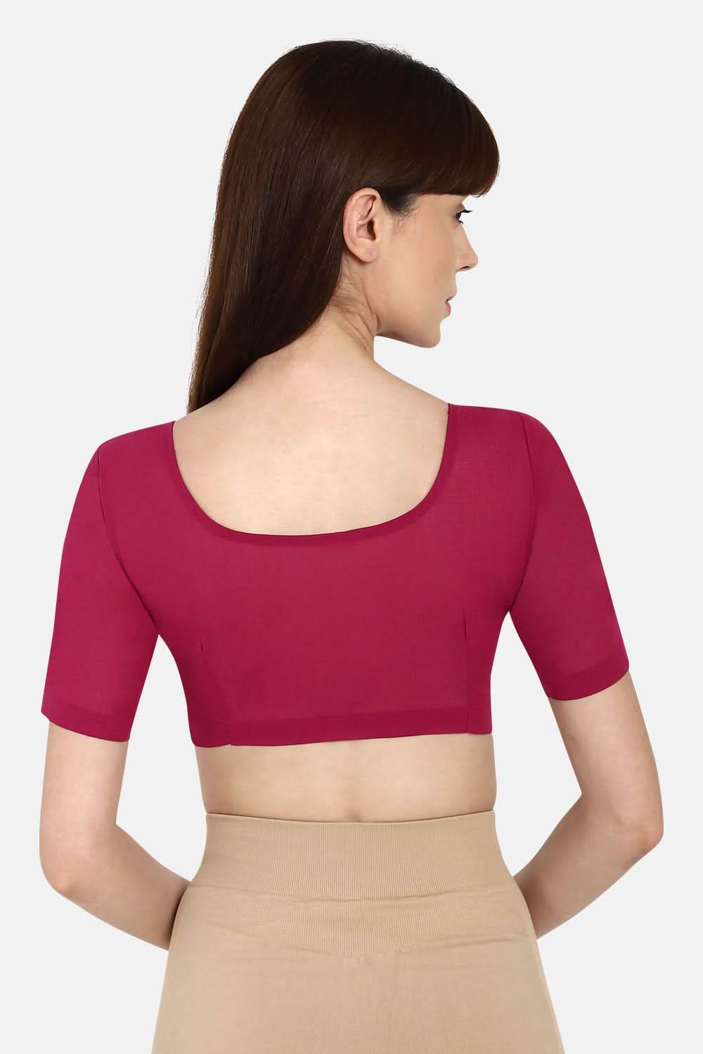 Naidu Hall Round neck long sleeve blouse - Violet - Naidu Hall Family Store