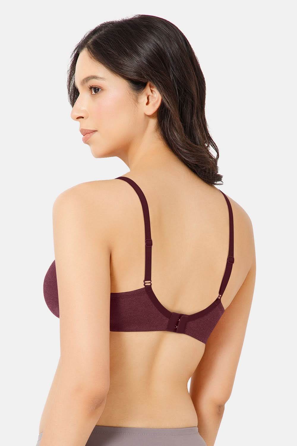 Nora Non-Wired Seamless Everyday T-Shirt Bra with Double-Layered Support - Naidu Hall Family Store