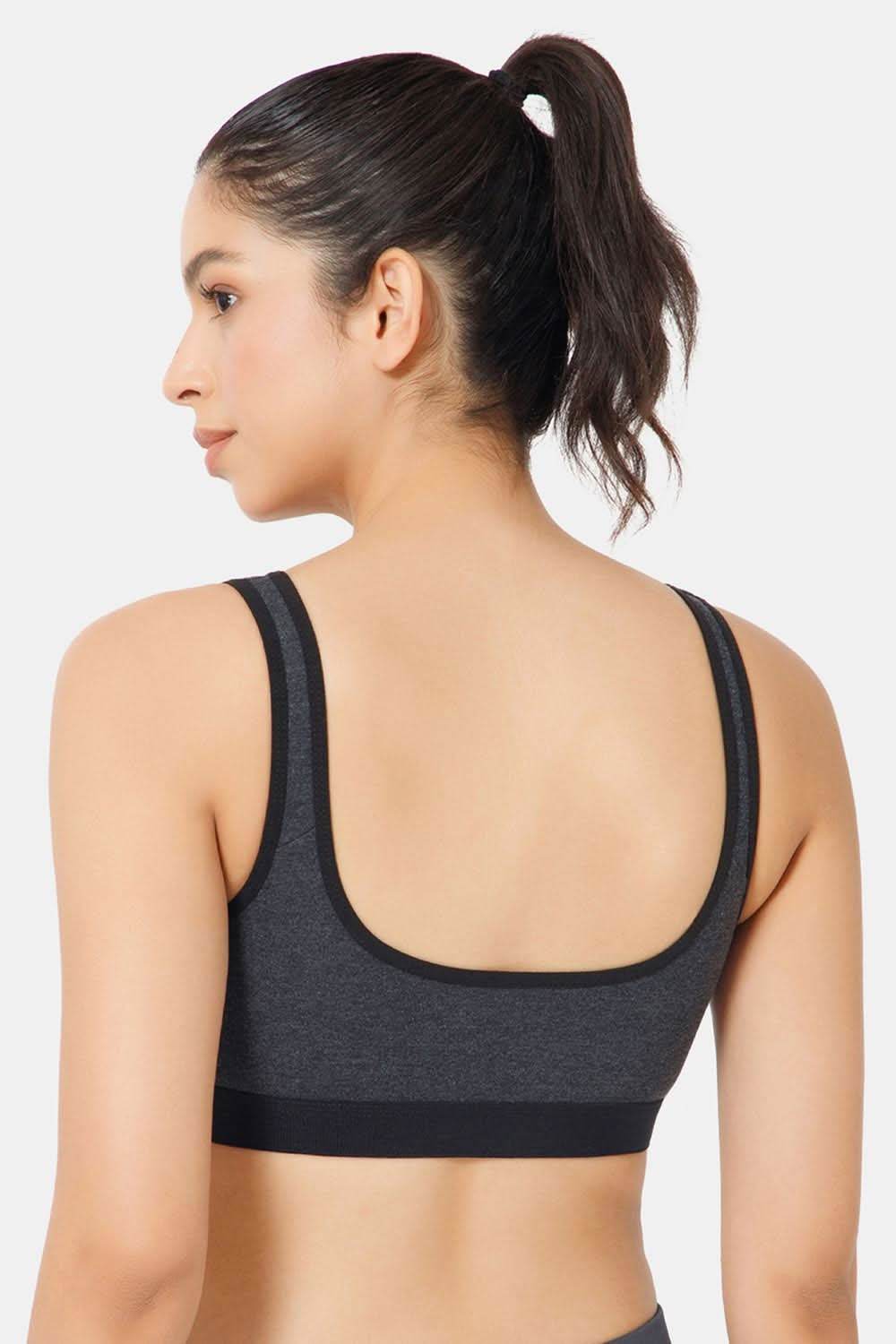 Naidu Hall Cotton Sports Bra - Erica | High Coverage, Cut & Sew Design, Effortless Comfort - Naidu Hall Family Store