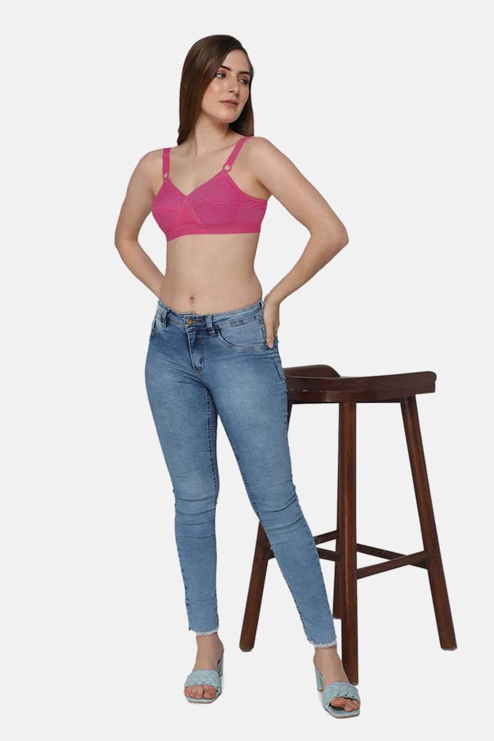 Intimacy Full Figure Bra in Fuchsia with Natural Lift and Adjustable Support - Naidu Hall Family Store