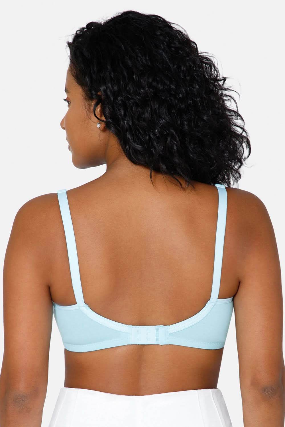 Full Coverage Non-Padded Non-Wired Intimacy T-Shirt Saree Bra - ES02 - Blue Tint - Naidu Hall Family Store