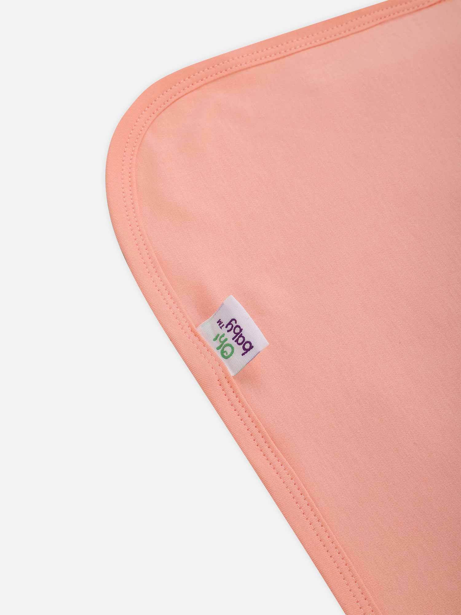 Oh Baby Plain Embroidery Carry Towel Light Orange - Htpr - Naidu Hall Family Store