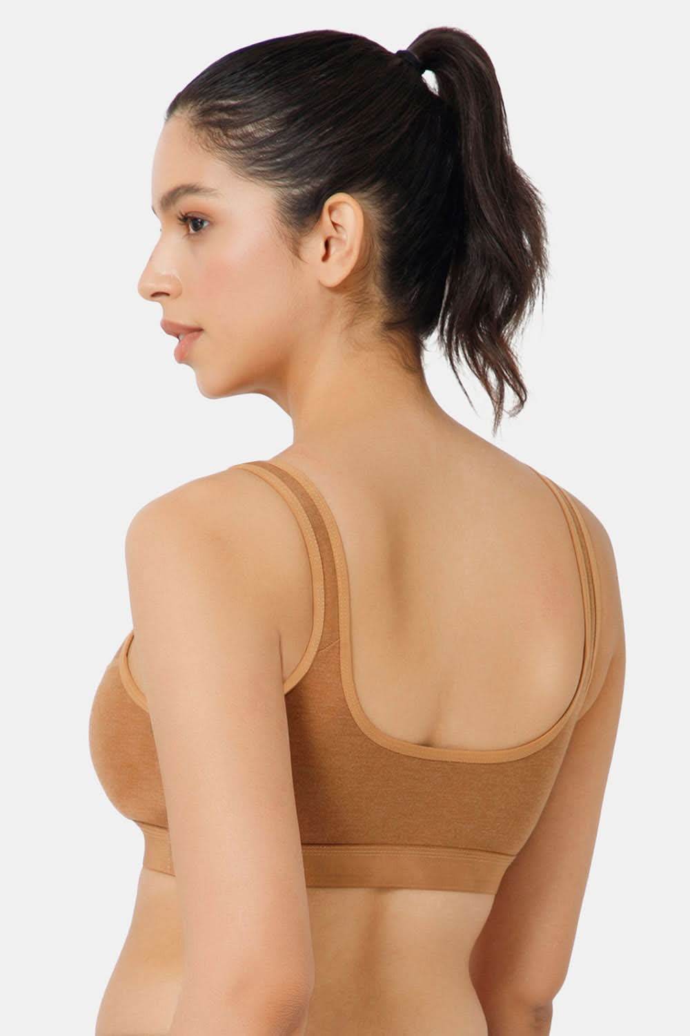 Naidu Hall Cotton Sports Bra - Erica | High Coverage, Cut & Sew Design, Effortless Comfort - Naidu Hall Family Store