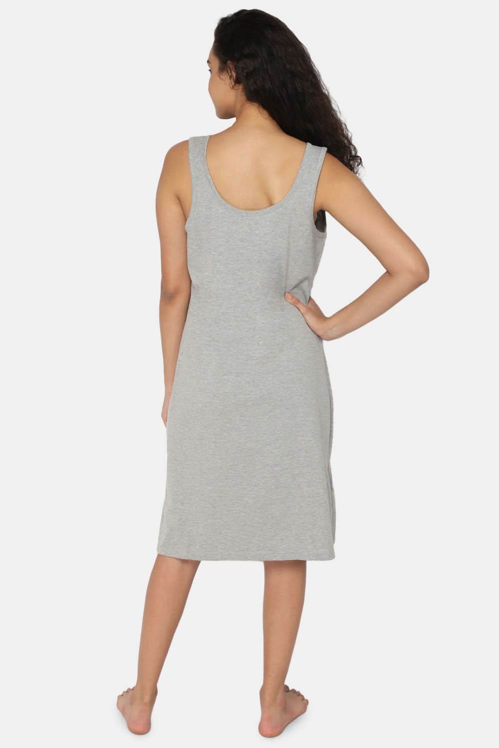 Intimacy Full Coverage Knee-Length Cotton Night Slip | Lightweight & Summer-Friendly Nightwear - Naidu Hall Family Store