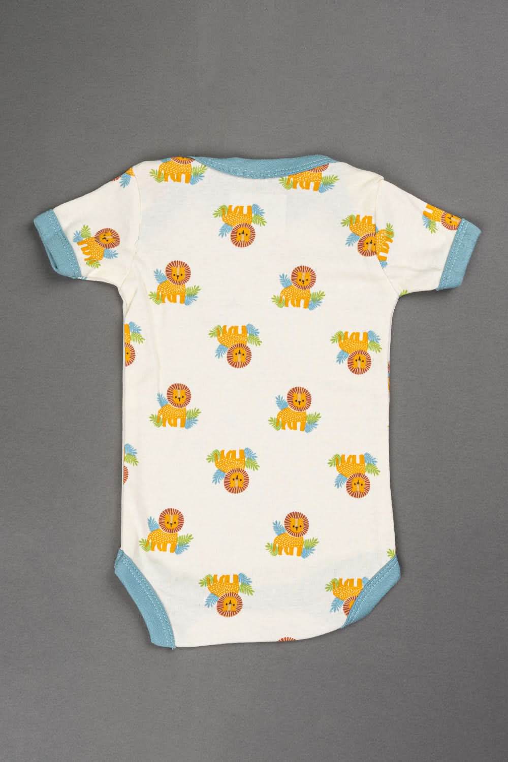 Oh Baby Cotton Interlock Knit Animal Print Infant Gift Set - Blue - S202 - Naidu Hall Family Store