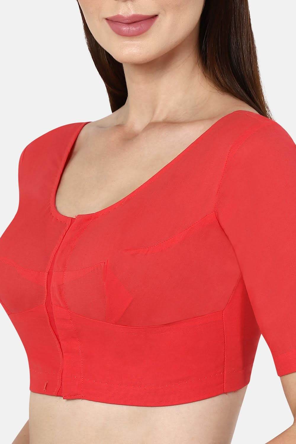 Naidu Hall Round neck long sleeve blouse - Coral - Naidu Hall Family Store