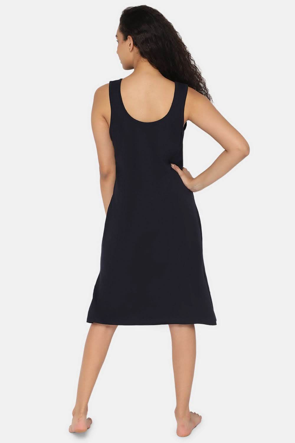 Intimacy Full Coverage Knee-Length Cotton Night Slip | Lightweight & Summer-Friendly Nightwear - Naidu Hall Family Store