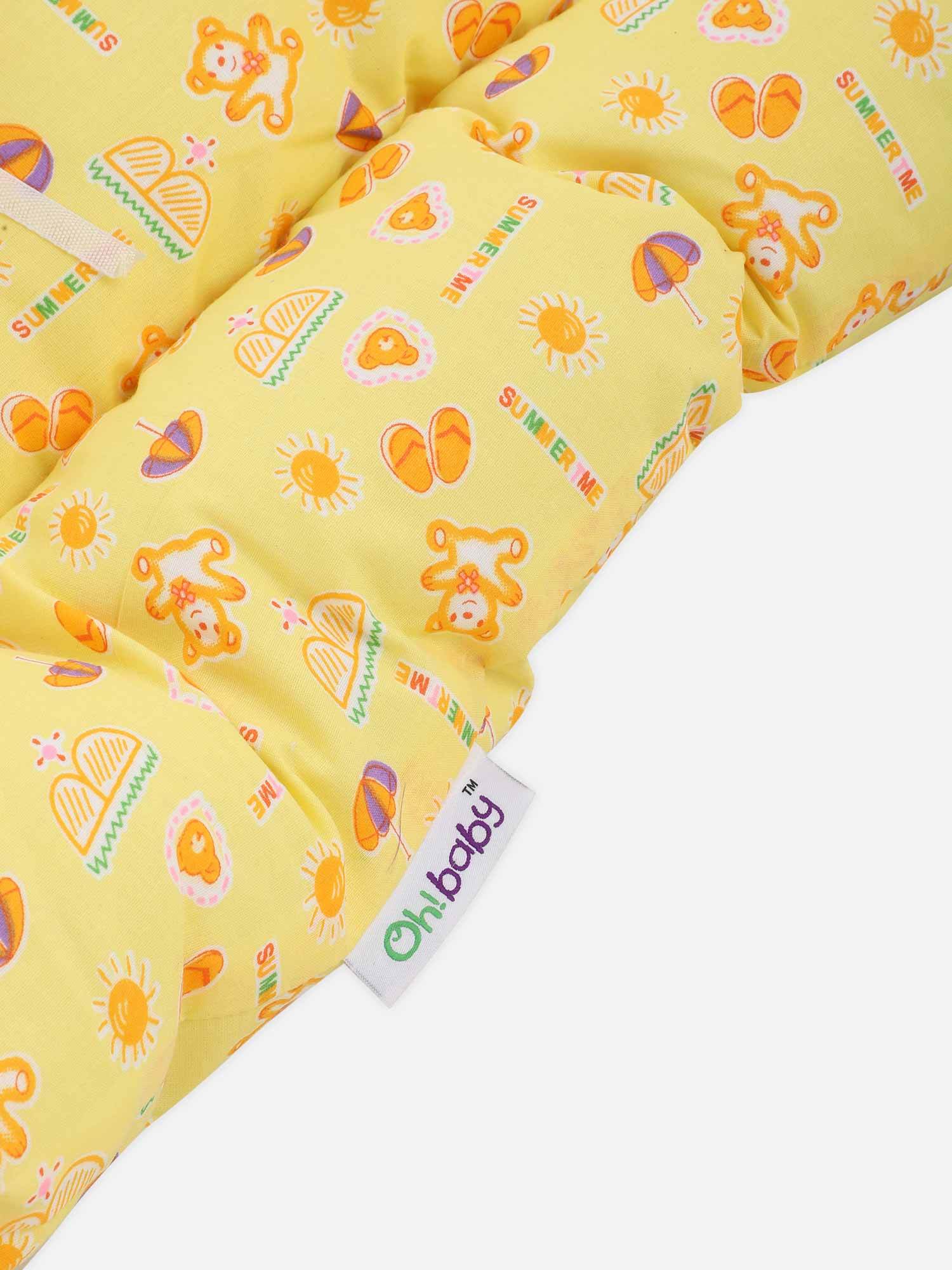 Oh Baby Printed Cotton Infants Sleeping Bed Assorted - Head and Side Pillow - Naidu Hall Family Store