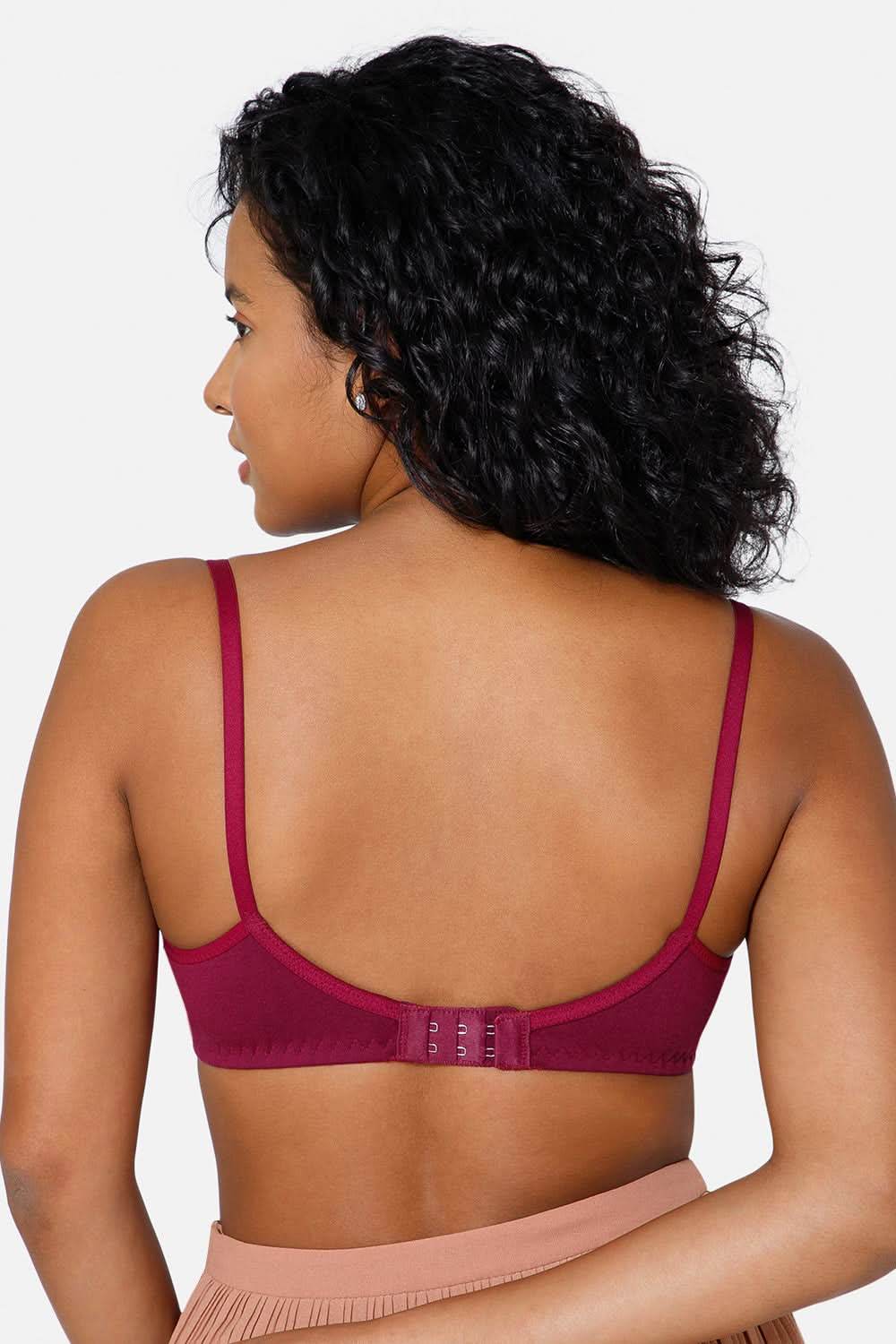 Medium Coverage Non-Wired Non-Padded Intimacy Saree Bra - Wine - INT29 - Naidu Hall Family Store