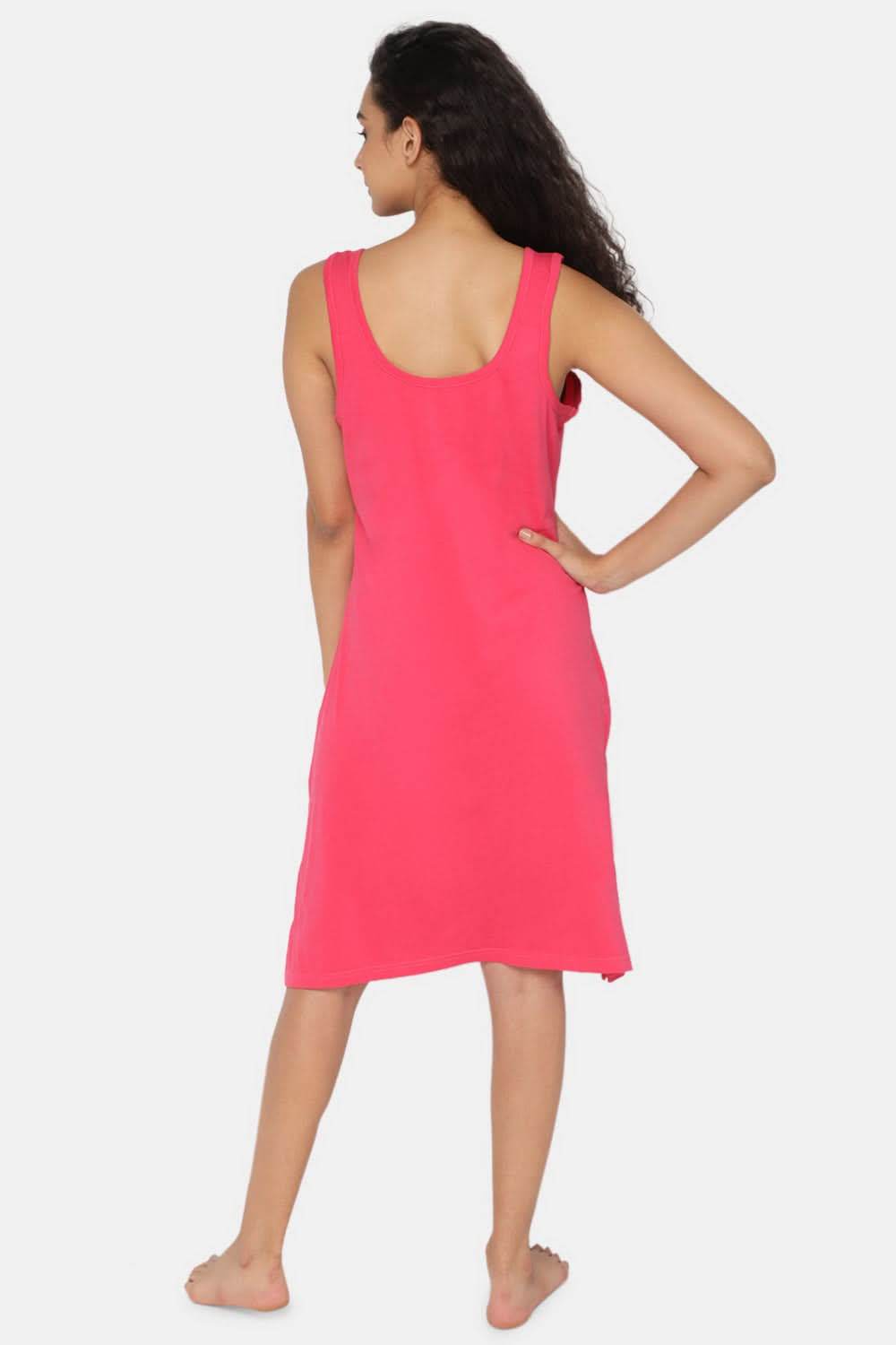Intimacy Full Coverage Knee-Length Cotton Night Slip | Lightweight & Summer-Friendly Nightwear - Naidu Hall Family Store