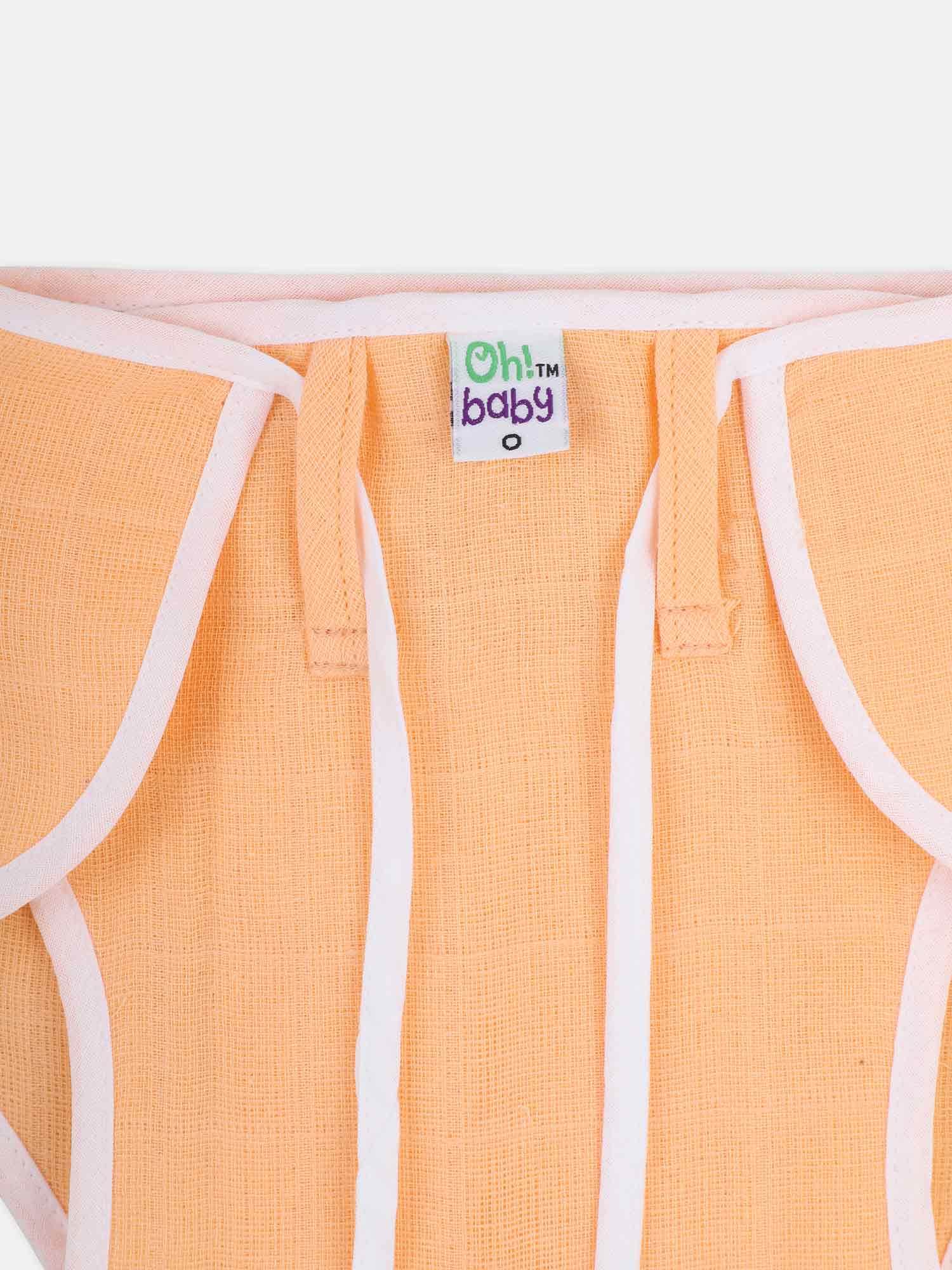 Oh Baby Plain Round Nappies Orange - Rdpl - Naidu Hall Family Store