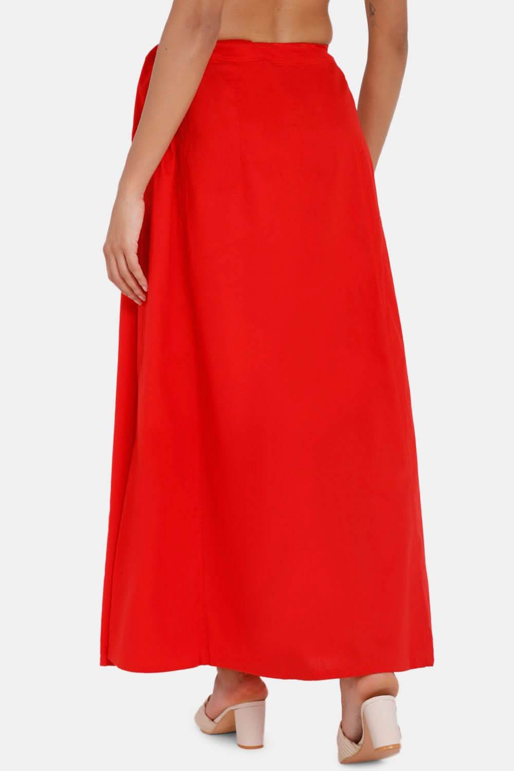 Premium 100% Cotton Saree Inskirt in Popular Colors | Naidu 7-Part Saree Hall Petticoat HC40 - Naidu Hall Family Store