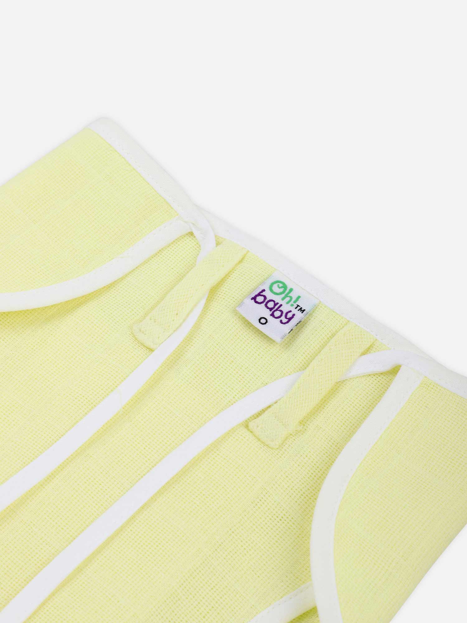Oh Baby Plain Round Nappies Yellow - Rdpl