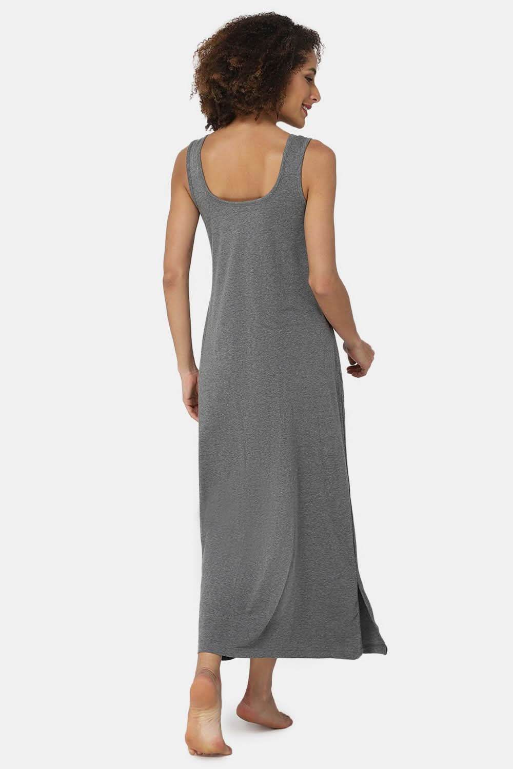 Intimacy Sleeveless Full-Length Night Slip | Ultra-Soft Cotton Comfort for All Seasons - Naidu Hall Family Store