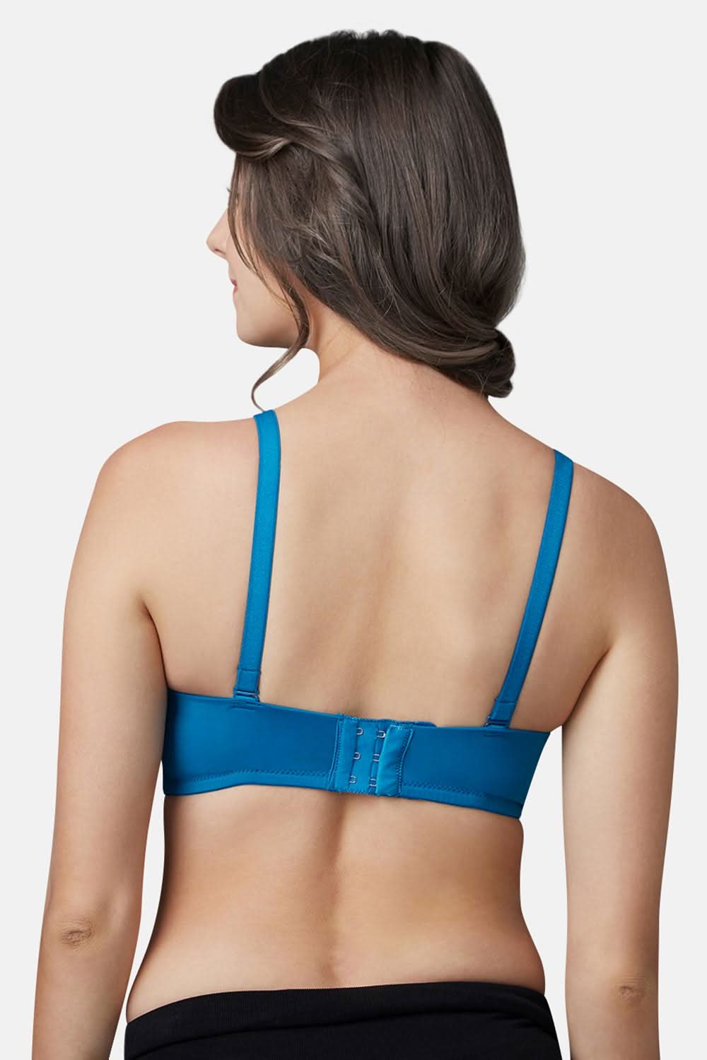 Intimacy Detachable Wired Padded Seamless Trendy Bra - Sky Blue - PU01