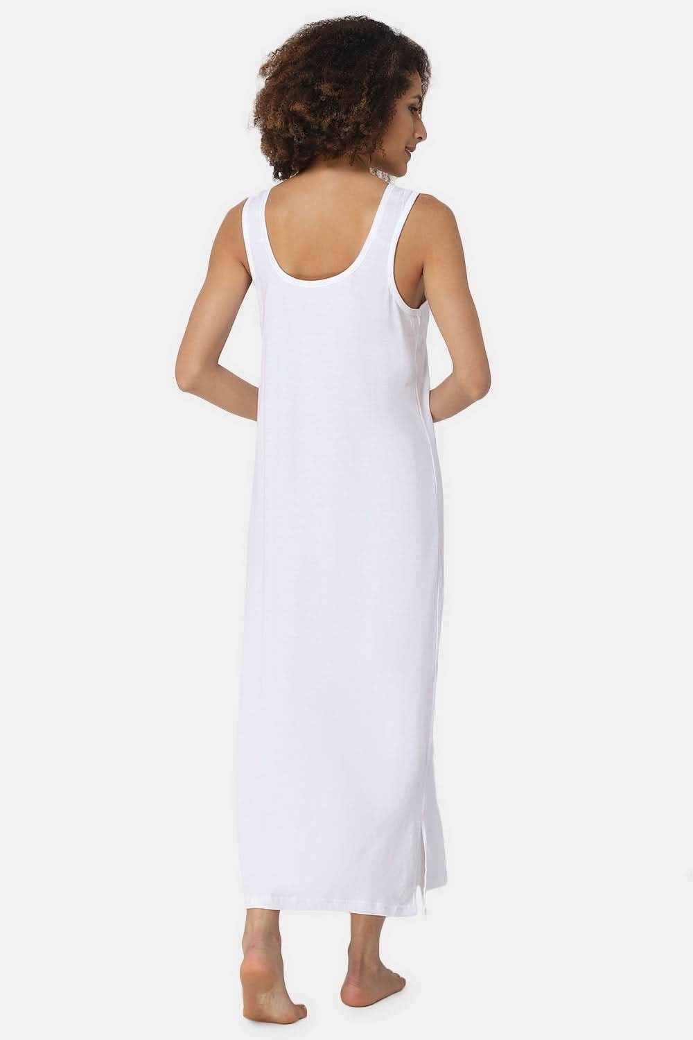 Intimacy Sleeveless Full-Length Night Slip | Ultra-Soft Cotton Comfort for All Seasons - Naidu Hall Family Store