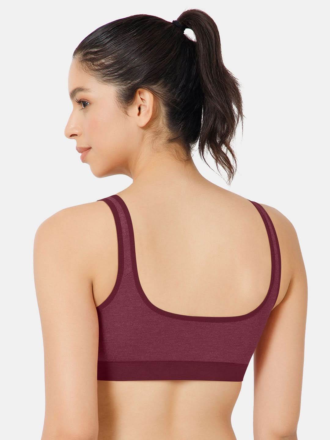 Naidu Hall Cotton Sports Bra - Erica | High Coverage, Cut & Sew Design, Effortless Comfort - Naidu Hall Family Store