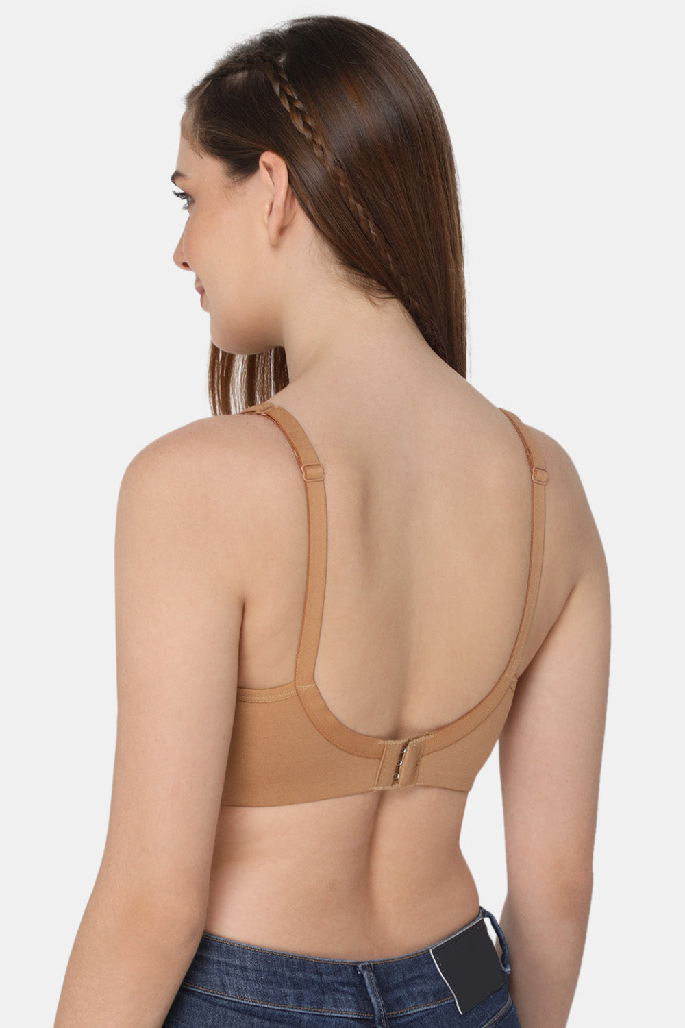 High Coverage Non-Wired Non-Padded Back Closure Intimacy T-Shirt Bra-DEFT
