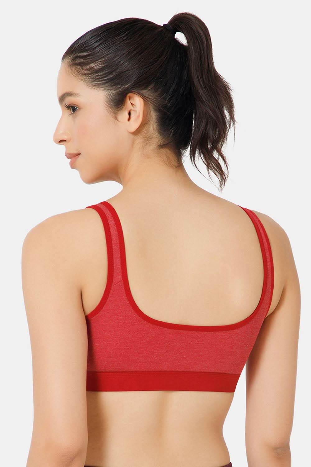 Naidu Hall Cotton Sports Bra - Erica | High Coverage, Cut & Sew Design, Effortless Comfort - Naidu Hall Family Store