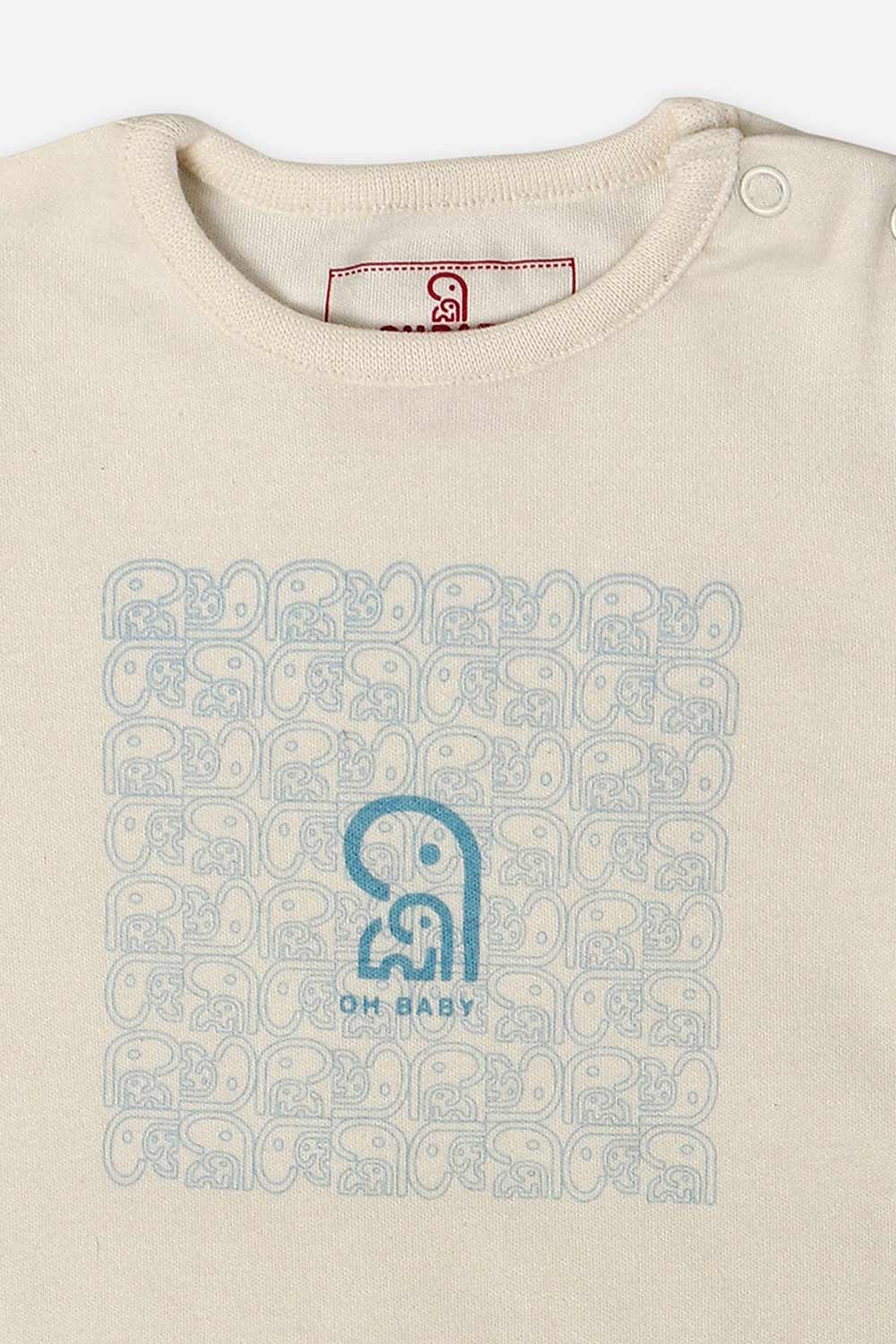 Oh Baby Onesies Shoulder Open White-Os06