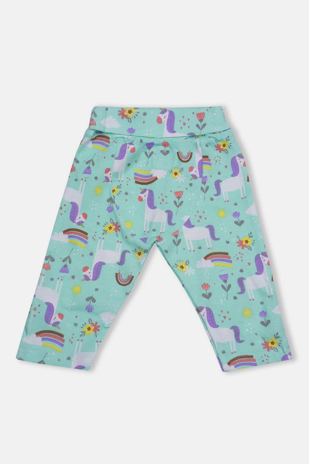 Oh Baby Cotton Interlock Knit Animal Print Pant Pack Of - 2 - Lilac & Assorted - Tr05 - Naidu Hall Family Store