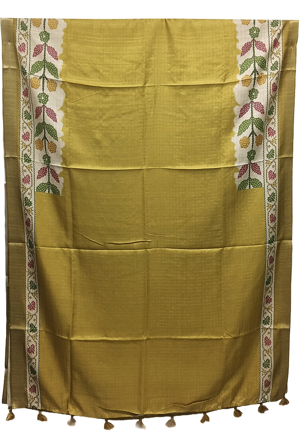 Women's Art Silk Tussar Silk Printed Saree with Blouse | Designer Ethnic Saree for Women | Festive, Wedding & Traditional Wear - Mehendi Green - 5266