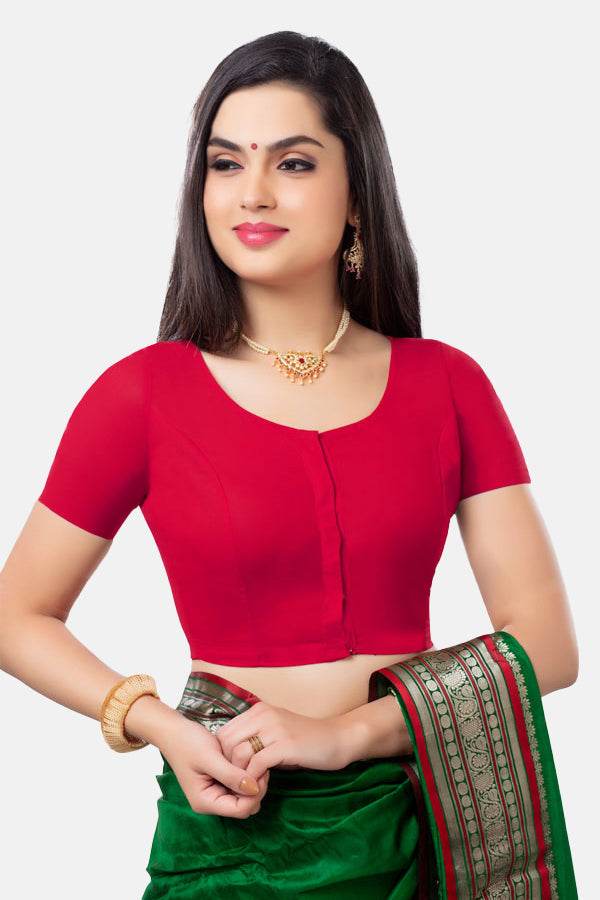 Naidu Hall Princess Cut Short Sleeve two by two Blouse - Naidu Hall Family Store