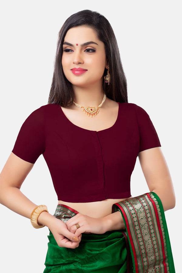 Naidu Hall Princess Cut Short Sleeve two by two Blouse - Naidu Hall Family Store
