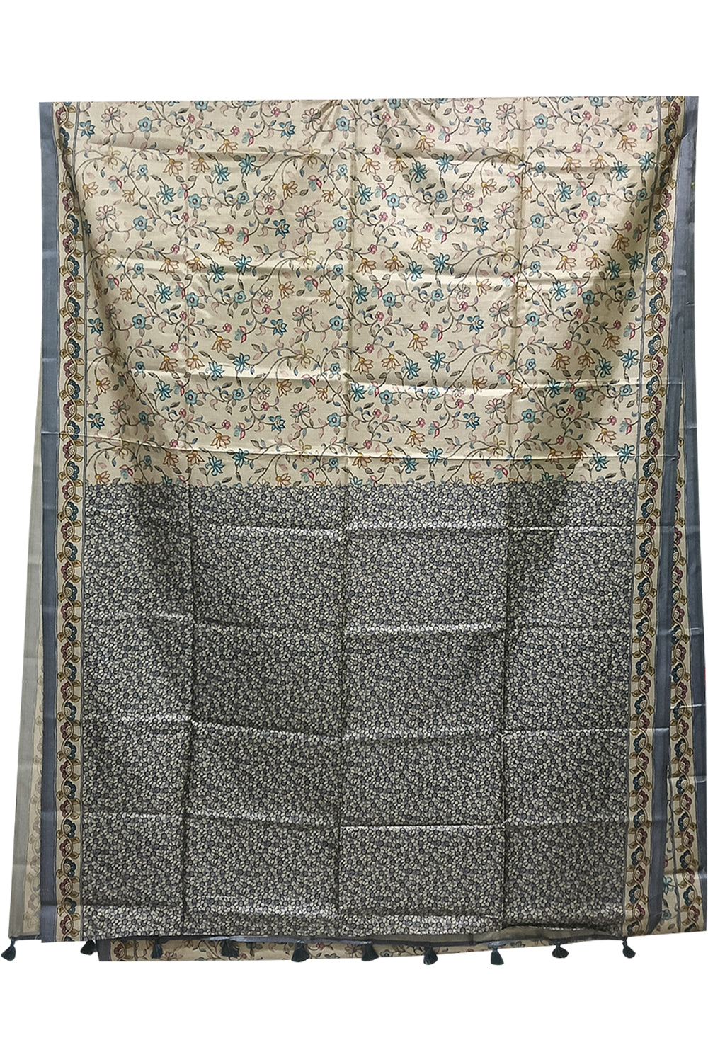 Women's Art Silk Tussar Silk Printed Saree with Blouse | Designer Ethnic Saree for Women | Festive, Wedding & Traditional Wear - Blue - 5691