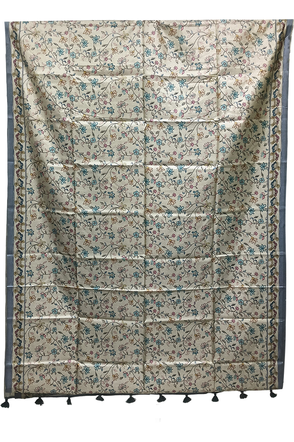 Women's Art Silk Tussar Silk Printed Saree with Blouse | Designer Ethnic Saree for Women | Festive, Wedding & Traditional Wear - Blue - 5691