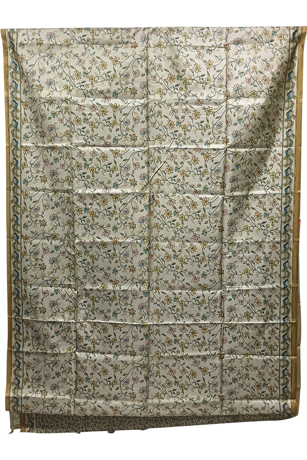 Women's Art Silk Tussar Silk Printed Saree with Blouse | Designer Ethnic Saree for Women | Festive, Wedding & Traditional Wear - Mustard - 5691