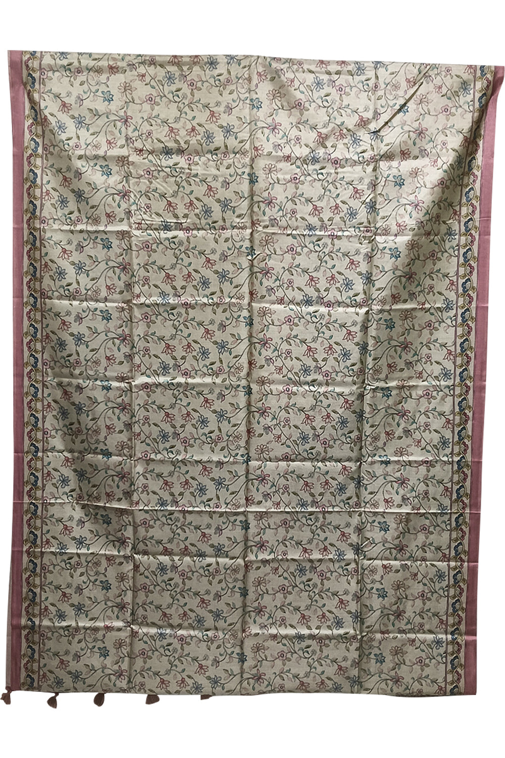Women's Art Silk Tussar Silk Printed Saree with Blouse | Designer Ethnic Saree for Women | Festive, Wedding & Traditional Wear - Pink - 5691