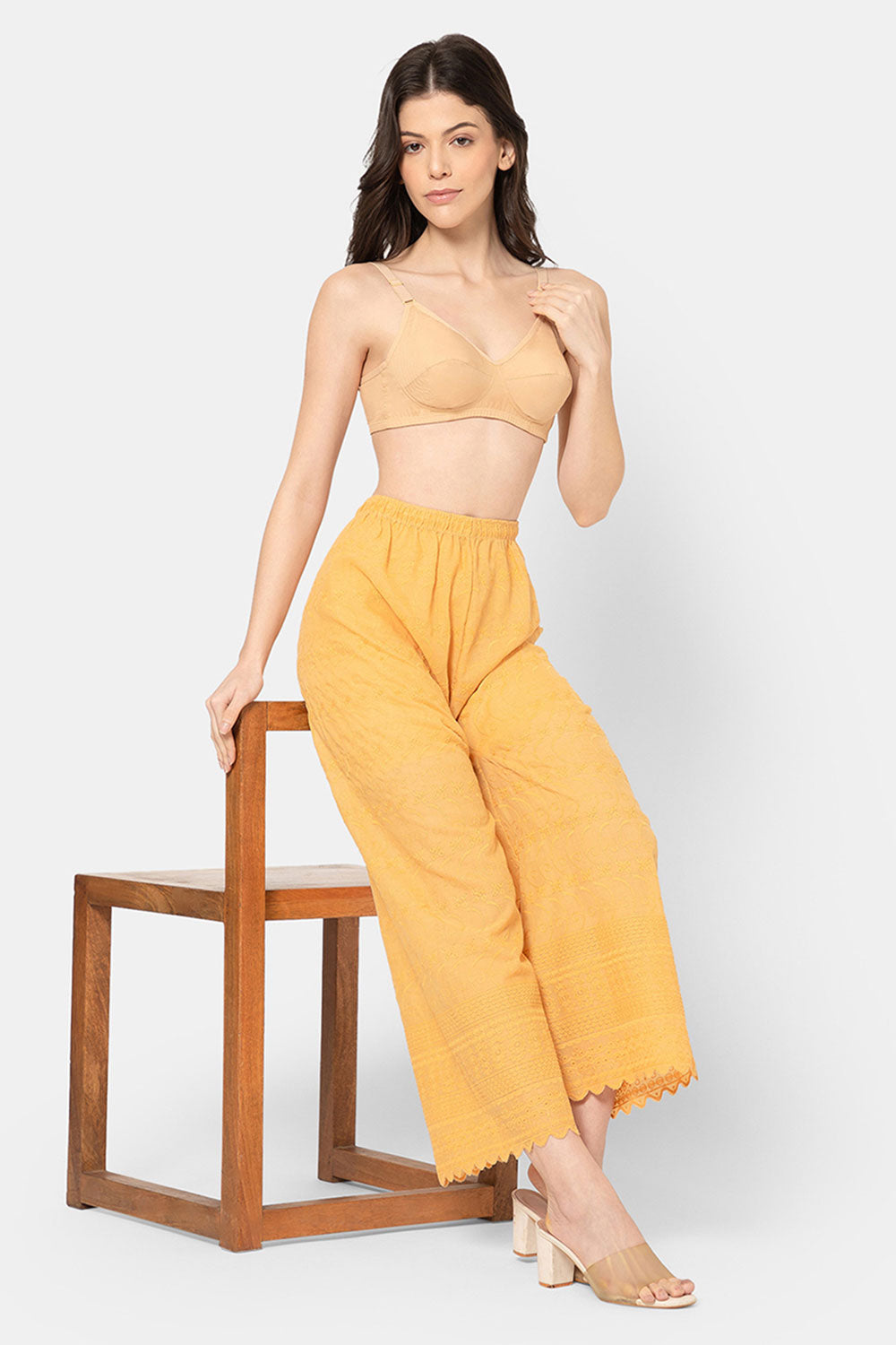 Naidu hall Cotton Bra for Women – Non-Wired Full Coverage Everyday Bra for Sarees - ES2W