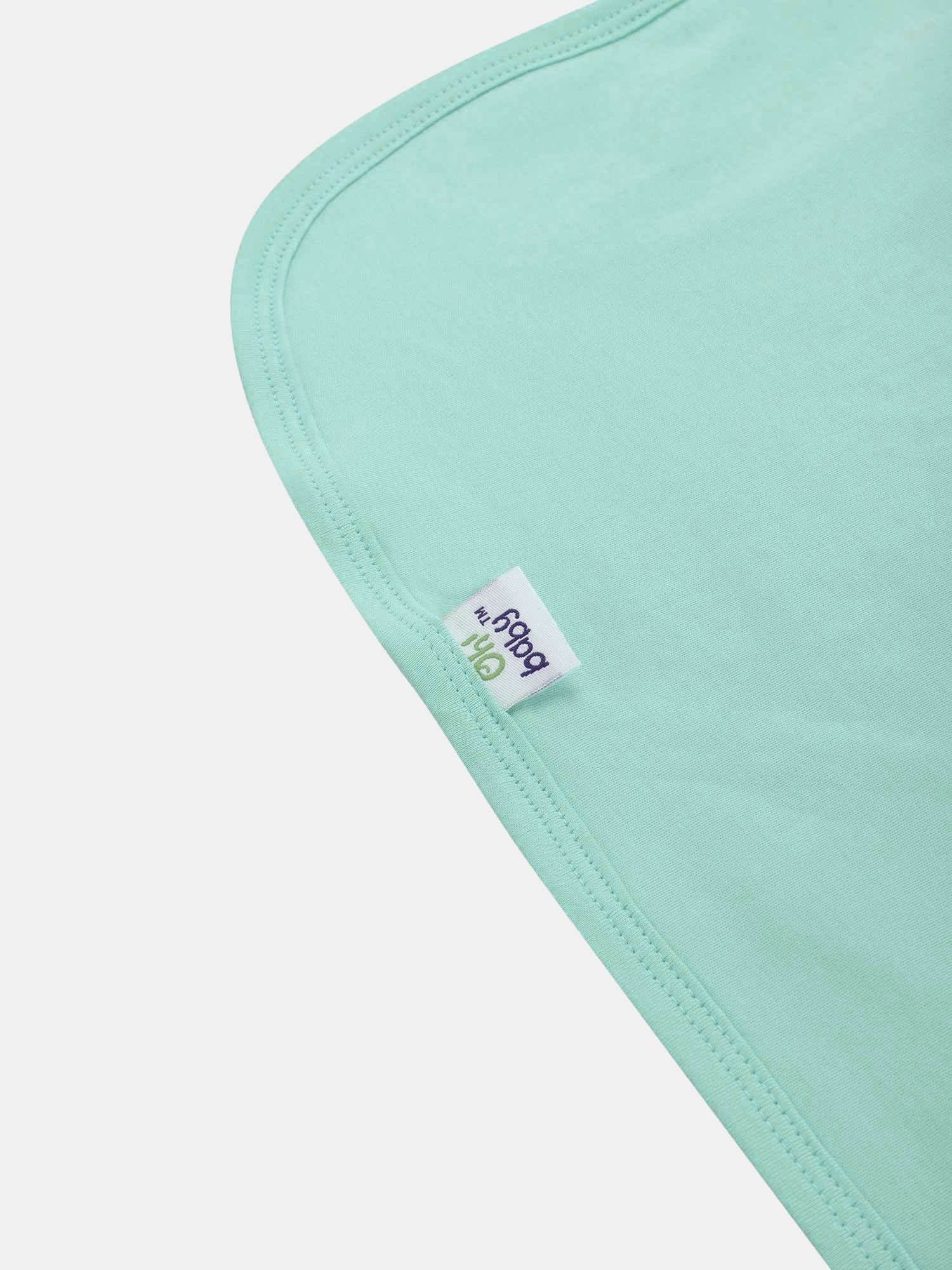 Oh Baby Plain Embroidery Carry Towel Light Green - Htpr - Naidu Hall Family Store