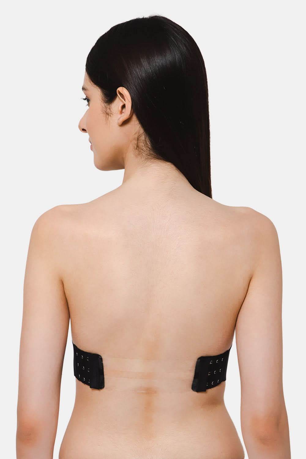 Intimacy Low Coverage Strap Free Multioptional Transparent Padded Backless Bra - Black - Naidu Hall Family Store