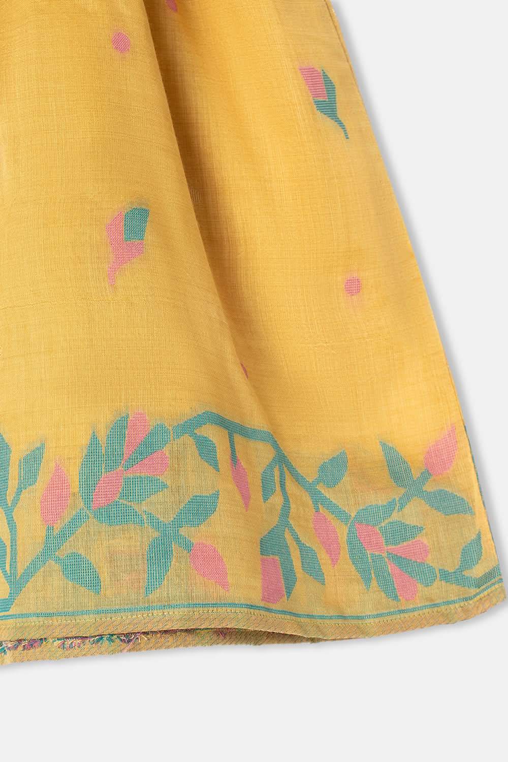 Chittythalli Girls Pavadai Set Cotton Blend with Sweetheart Neckline & Box Pleat Skirt - PS75 - Naidu Hall Family Store