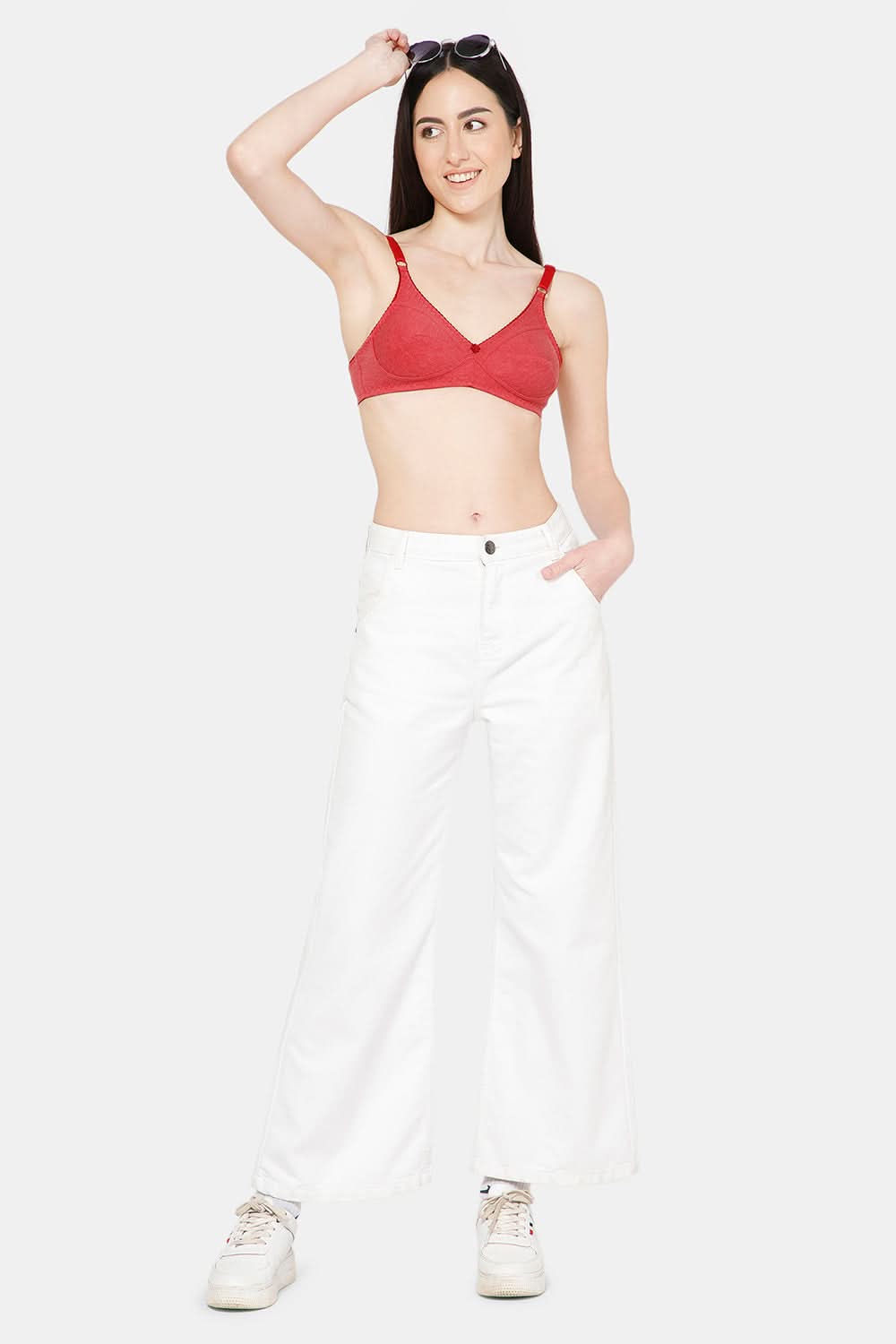 Naidu Hall Charmi Cotton Blend High-Coverage Non-Wired Saree and Salwar Bra with Adjustable Straps