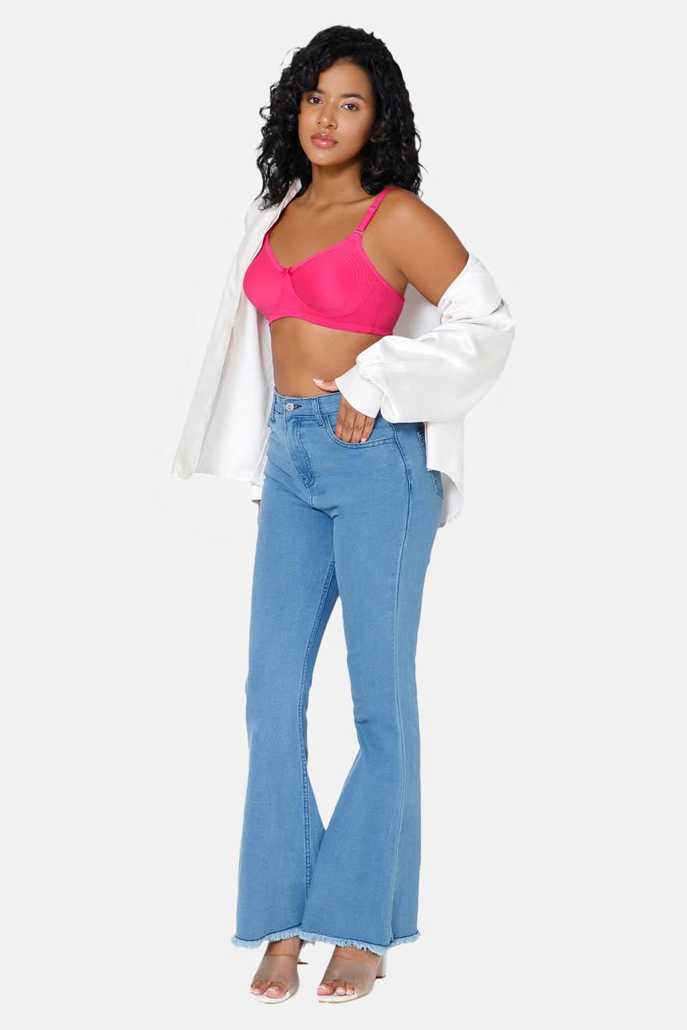 Everyday Full Coverage Non-Padded Intimacy T-Shirt Saree Bra - Fuchsia - DEFC - Naidu Hall Family Store