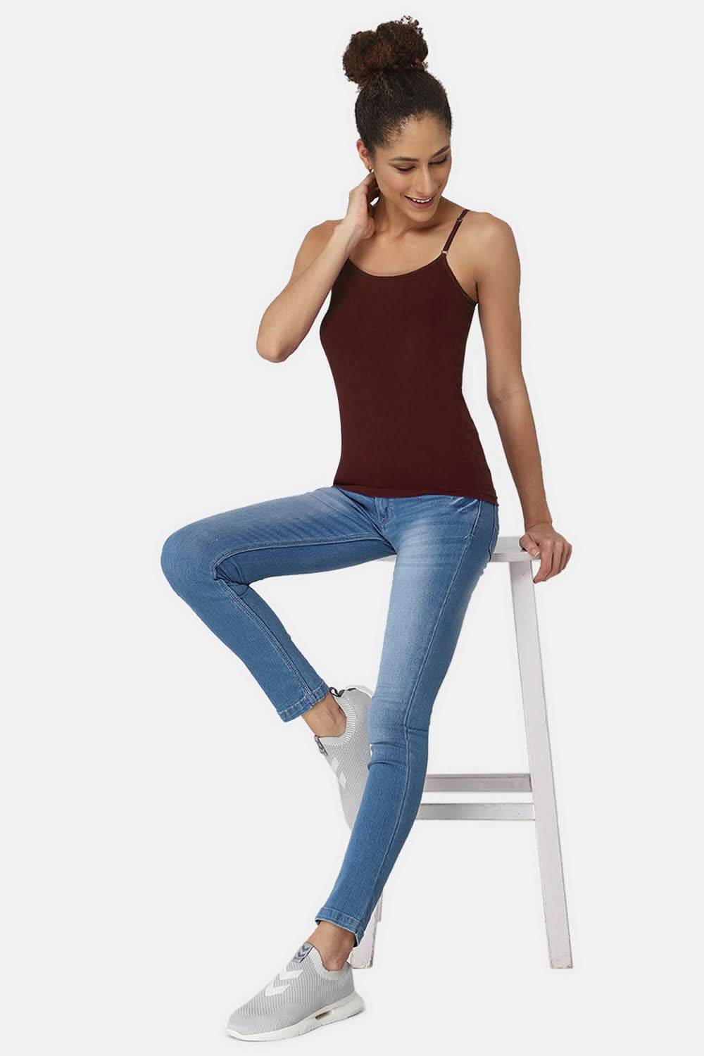 Intimacy Full Coverage Cotton Slip Camisole – IN08 | Non-Padded & Wire-Free Comfort Design - Naidu Hall Family Store
