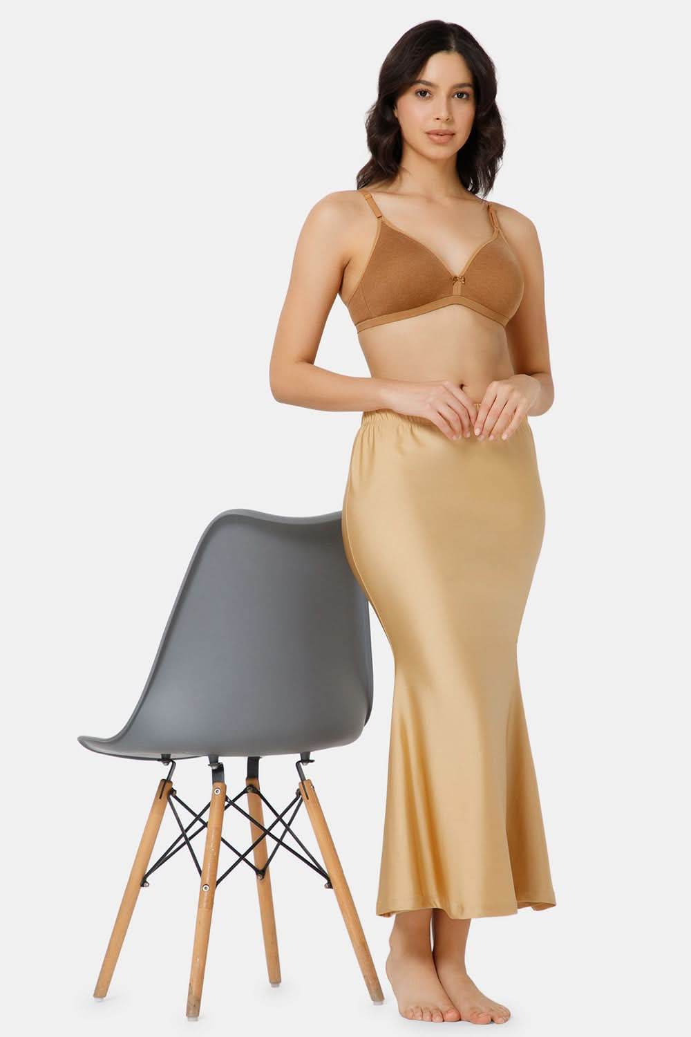 Intimacy Seamless Sweat Absorbent Mermaid Saree Shimmer Shapewear - Gold - SW03 - Naidu Hall Family Store
