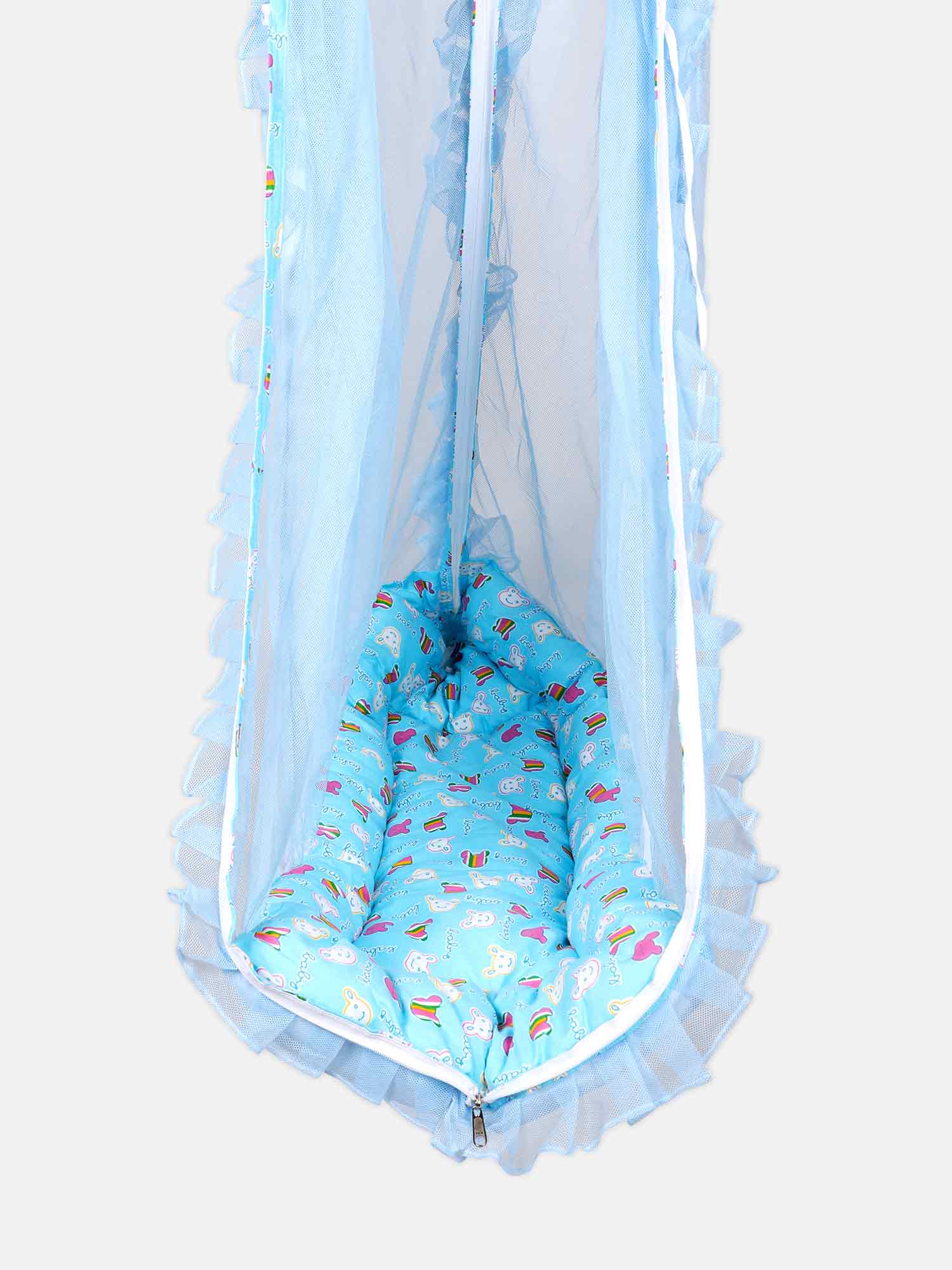 Oh Baby Printed Thuli Bed Blue - Bepr
