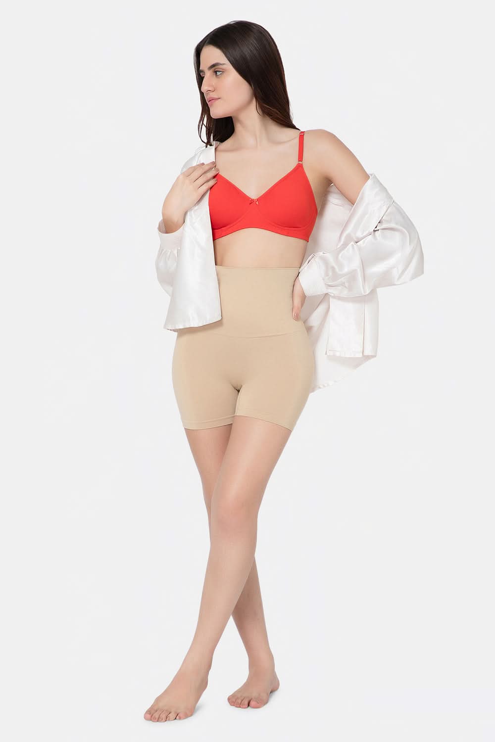 Intimacy Ultra Stretch High Waist Shaping Nylon Skin Shorts | Tummy Control & All-Day Comfort | ZH01