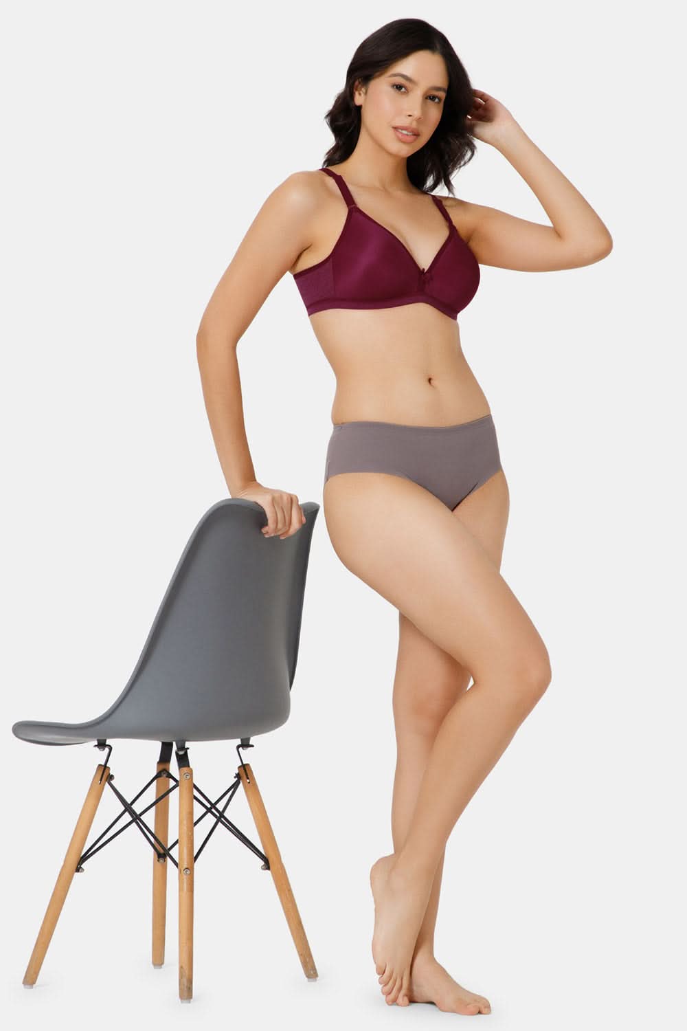 Elegant Wine Nova T-Shirt Bra Designed for All-Day Comfort and Style