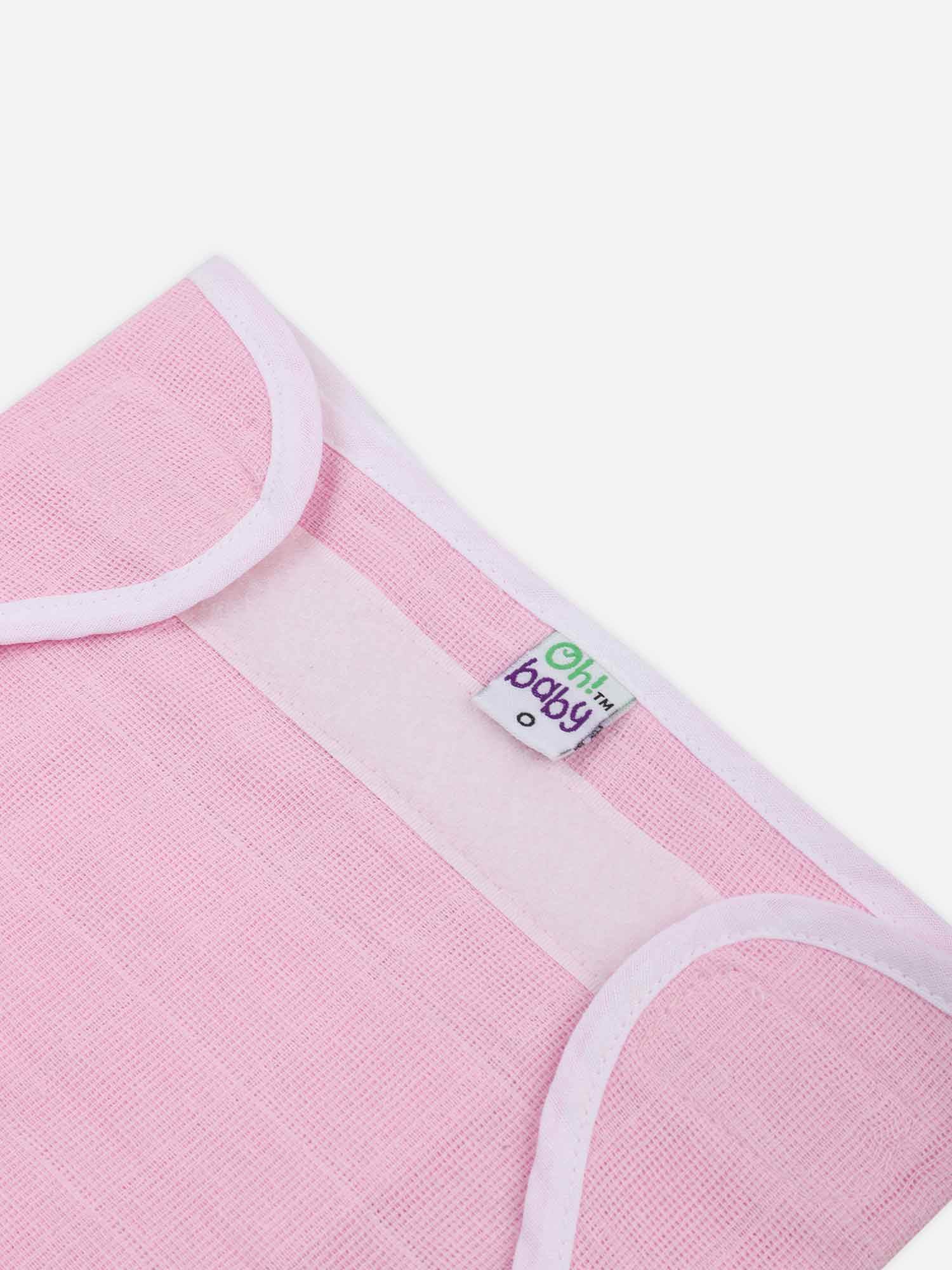 Oh Baby Plain Velcro Nappies Pink - Ltpl - Naidu Hall Family Store