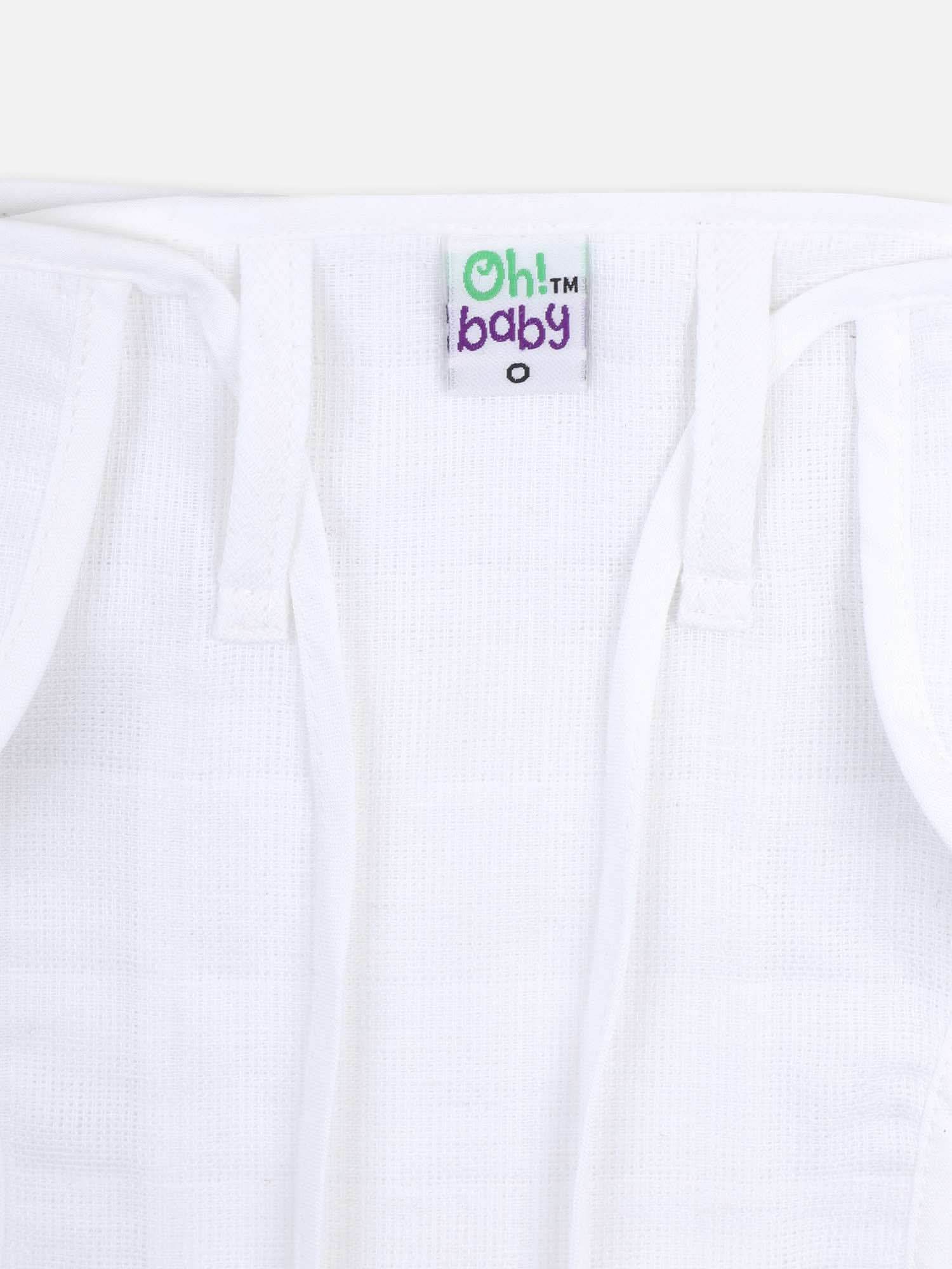 Oh Baby Plain Round Nappies White - Rdpl - Naidu Hall Family Store