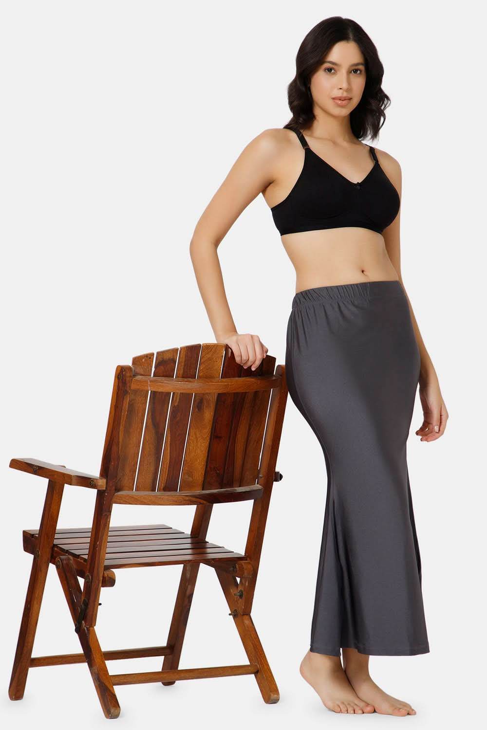 Intimacy Seamless Sweat Absorbent Mermaid Saree Shimmer Shapewear - Dark Grey - SW03 - Naidu Hall Family Store