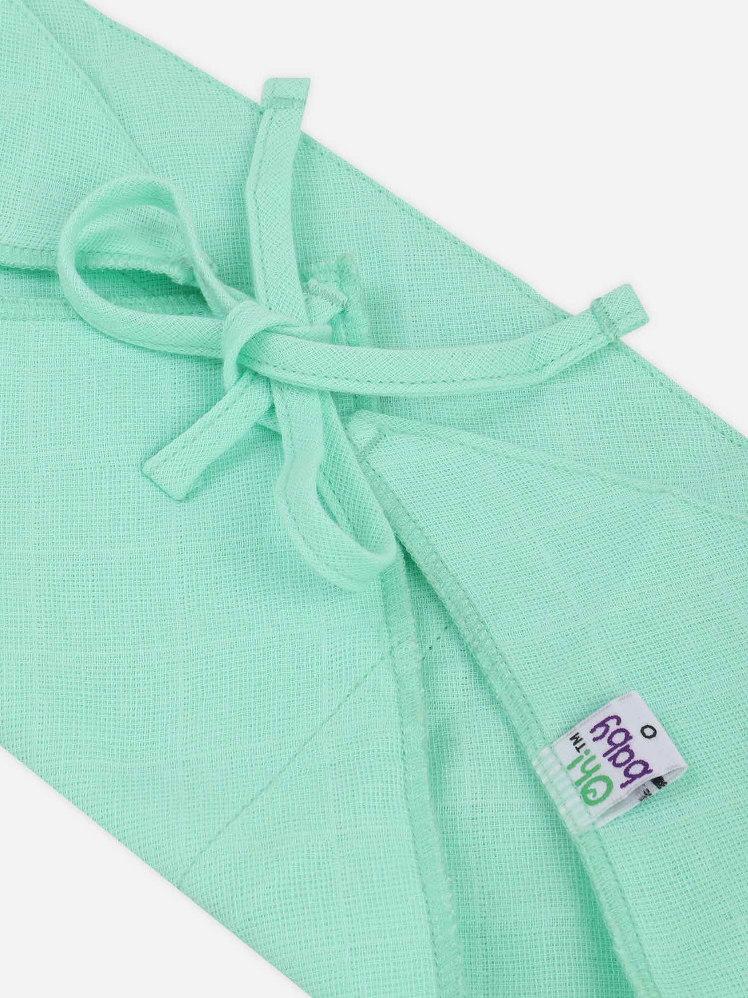Oh Baby Plain Triangle Nappies Green - Trpl - Naidu Hall Family Store