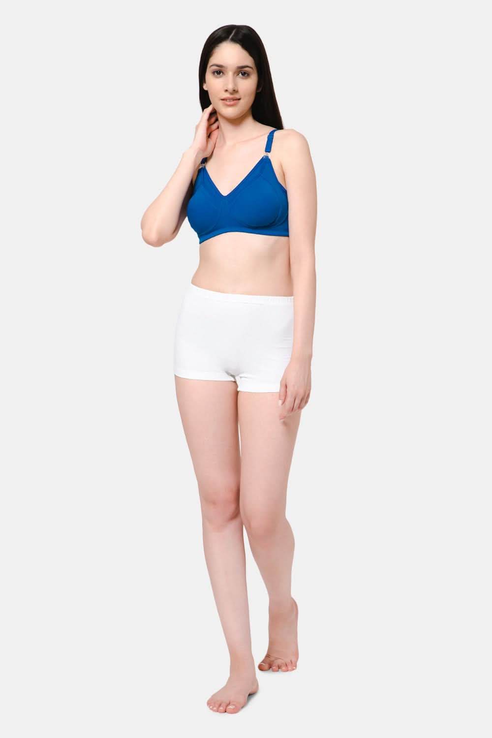 High Coverage Intimacy Nursing Bra - Maternity Bra - Feeding Bra - Blue - FB07 - Naidu Hall Family Store