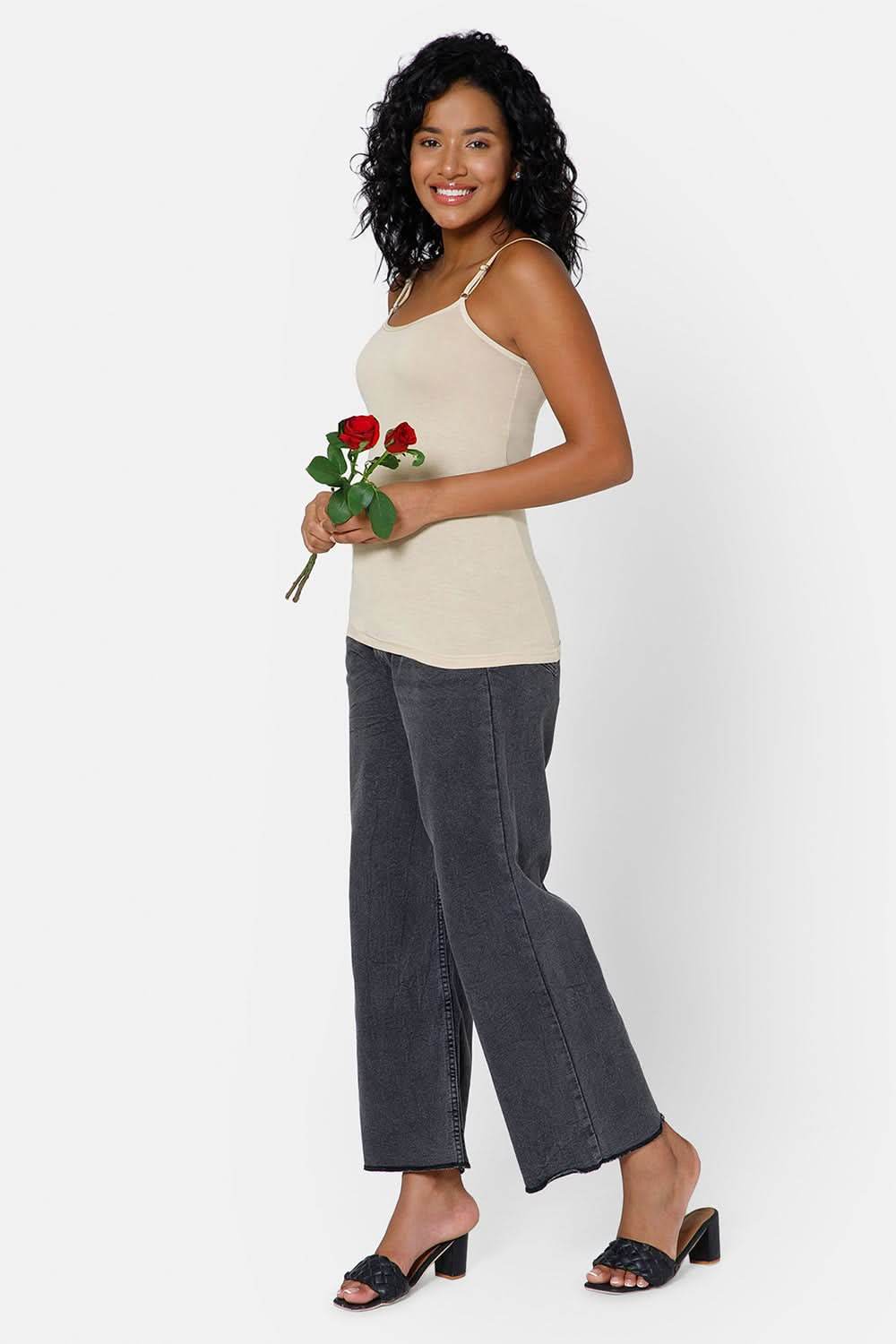 Intimacy Full Coverage Cotton Slip Camisole – IN08 | Non-Padded & Wire-Free Comfort Design - Naidu Hall Family Store